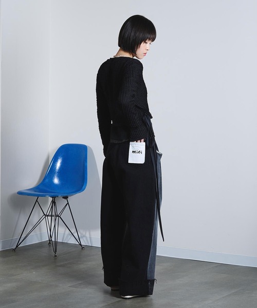 ROSE BUD（ローズバッド）の「(mici)DENIM REMAKE STYLE PANTS（デニムパンツ・レディース・インディゴブルー/ブラック・S/M）」の15枚目の写真