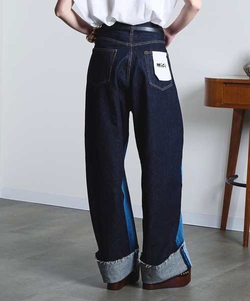 ROSE BUD（ローズバッド）の「(mici)DENIM REMAKE STYLE PANTS（デニムパンツ・レディース・インディゴブルー/ブラック・S/M）」の18枚目の写真