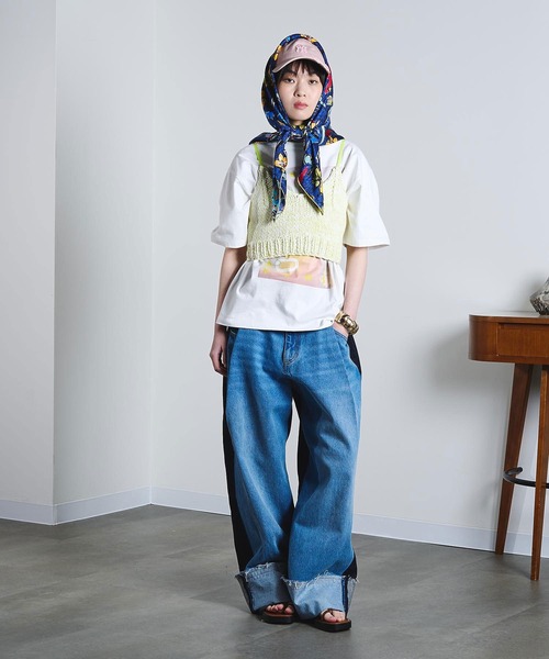 ROSE BUD（ローズバッド）の「(mici)DENIM REMAKE STYLE PANTS（デニムパンツ・レディース・インディゴブルー/ブラック・S/M）」の22枚目の写真