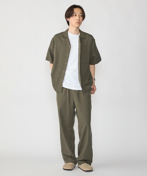 City Ambient Products(シティアンビエントプロダクツ)の「City Ambient Products: オープンカラー コットン リネン ショートスリーブ シャツ(シャツ/ブラウス・メンズ・ベージュ/ブラック/オリーブ・SMALL/MEDIUM/LARGE)」の17枚目の写真