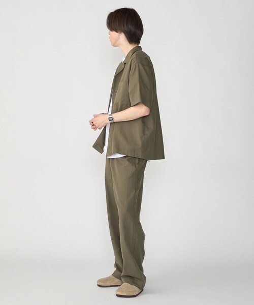 City Ambient Products(シティアンビエントプロダクツ)の「City Ambient Products: オープンカラー コットン リネン ショートスリーブ シャツ(シャツ/ブラウス・メンズ・ベージュ/ブラック/オリーブ・SMALL/MEDIUM/LARGE)」の18枚目の写真