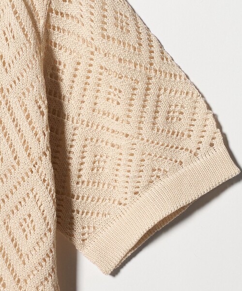 UNITED ARROWS(ユナイテッドアローズ)の「【別注】<RAFFA MOLINA> ダイヤ スキッパー ニット(ニット/セーター・メンズ・オフホワイト・L/M)」の4枚目の写真