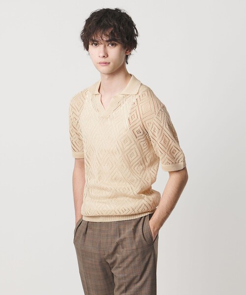 UNITED ARROWS(ユナイテッドアローズ)の「【別注】<RAFFA MOLINA> ダイヤ スキッパー ニット(ニット/セーター・メンズ・オフホワイト・L/M)」の8枚目の写真