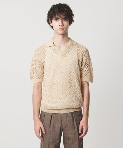 UNITED ARROWS(ユナイテッドアローズ)の「【別注】<RAFFA MOLINA> ダイヤ スキッパー ニット(ニット/セーター・メンズ・オフホワイト・L/M)」の10枚目の写真