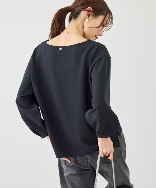 ROPE' PICNIC(ロペピクニック)の「ランタンスリーブリップルカットトップス(Tシャツ/カットソー・レディース・ホワイト/ライトグリーン/ネイビー・FREE)」の18枚目の写真