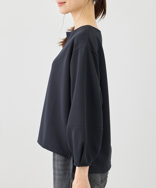 ROPE' PICNIC(ロペピクニック)の「ランタンスリーブリップルカットトップス(Tシャツ/カットソー・レディース・ホワイト/ライトグリーン/ネイビー・FREE)」の20枚目の写真