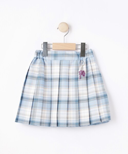 SHOO・LA・RUE(シューラルー)の「【100-150cm】ラメプリーツスカート(スカート・キッズ・サックスブルー系1/パープル系1・10/11/12/13/14/15 )」の2枚目の写真