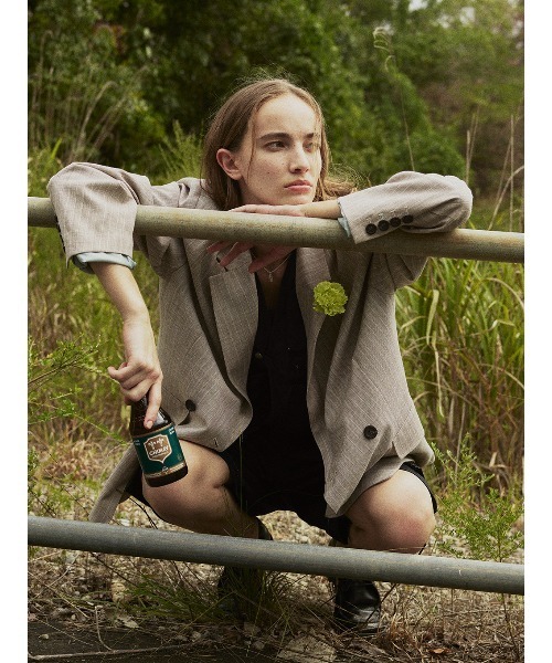 ELCHELE(エルチェレ)の「TAILORED PROM JACKET(テーラードジャケット・レディース・ブルー/オフホワイト/ストライプ・38/36)」の17枚目の写真