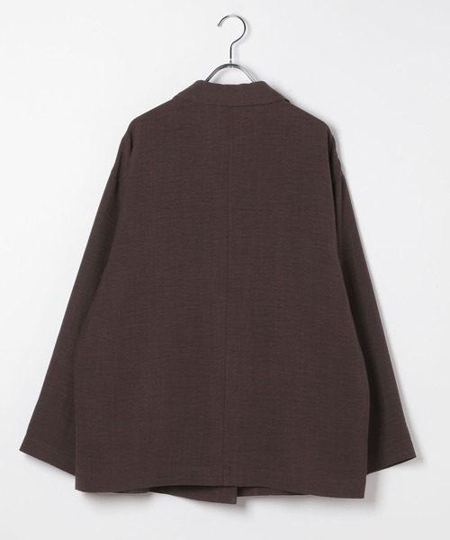 LEPSIM（レプシィム）の「《リネンライクドライシリーズ》ルーズW長袖ジャケット　639000（テーラードジャケット・レディース・ブラック/ライトベージュ・FREE）」の3枚目の写真