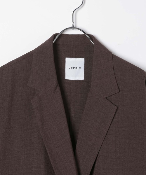 LEPSIM（レプシィム）の「《リネンライクドライシリーズ》ルーズW長袖ジャケット　639000（テーラードジャケット・レディース・ブラック/ライトベージュ・FREE）」の4枚目の写真