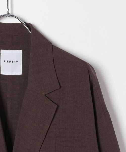 LEPSIM（レプシィム）の「《リネンライクドライシリーズ》ルーズW長袖ジャケット　639000（テーラードジャケット・レディース・ブラック/ライトベージュ・FREE）」の5枚目の写真