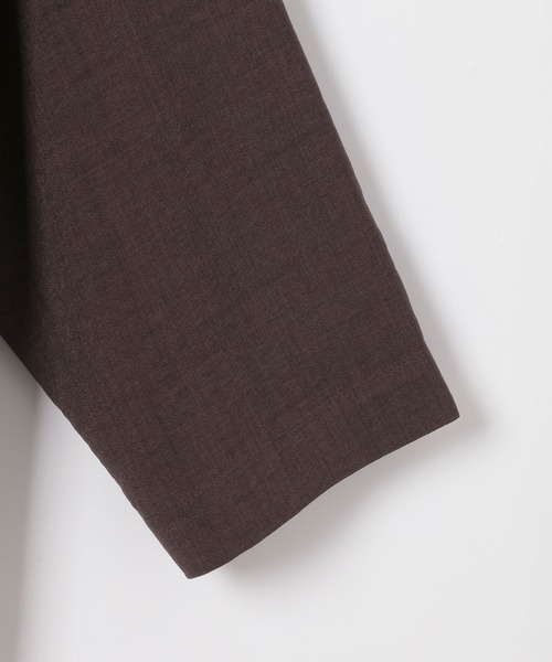 LEPSIM（レプシィム）の「《リネンライクドライシリーズ》ルーズW長袖ジャケット　639000（テーラードジャケット・レディース・ブラック/ライトベージュ・FREE）」の6枚目の写真