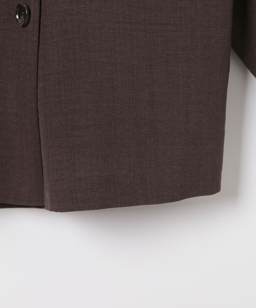 LEPSIM（レプシィム）の「《リネンライクドライシリーズ》ルーズW長袖ジャケット　639000（テーラードジャケット・レディース・ブラック/ライトベージュ・FREE）」の7枚目の写真