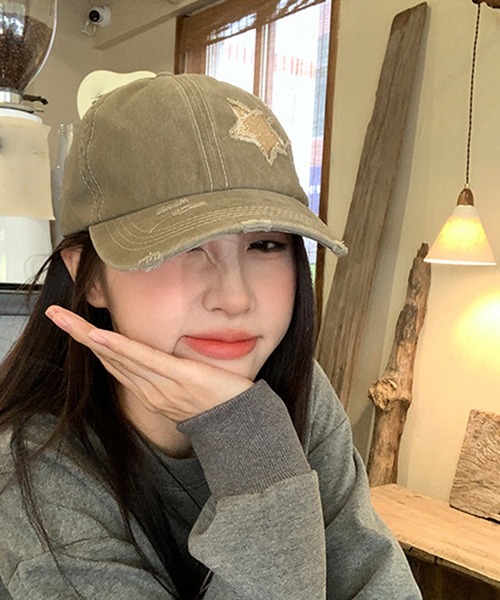 MEMECLE(メメクル)の「【 MEMECLE / メメクル 】 スターコア ヴィンテージキャップ(キャップ・レディース・ネイビー/ピンク/ブラック/カーキ/グレー/ローズ・FREE)」の15枚目の写真