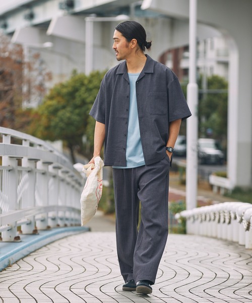 THE CRAFT CREW PRODUCTS(ザクラフトクループロダクツ)の「【UNNOTICEシリーズ】<セットアップ対応>ドライタッチ リネンライク イージースラックスパンツ / UVカット・クイックドライ【THE CRAFT CREW PRODUCTS】(スラックス・メンズ・ネイビー系/グレイッシュベージュ/アイボリー/オリーブ系/ブラック/ダークブラウン/チャコール・S/M/L)」の12枚目の写真