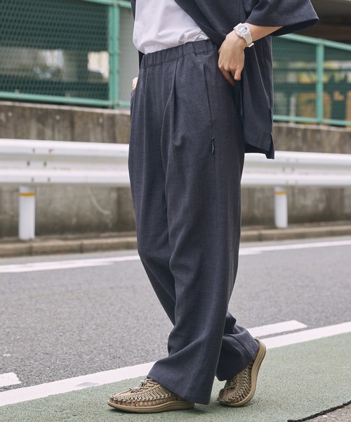 スラックス（グレー/灰色系・ウォッシャブル加工）ファッション通販