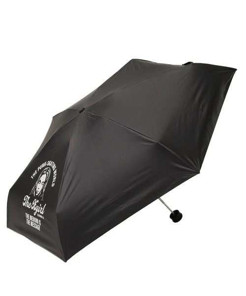 HUS.(ハス)の「X-girl × HUS. FACE AND LOGO ALL WEATHER SMART UMBRELLA(折りたたみ傘・レディース・ブラック/ホワイト・ONE SIZE)」の5枚目の写真