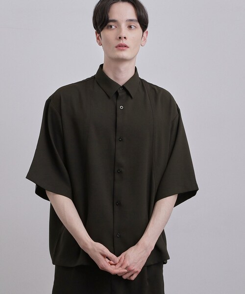 tk.TAKEO KIKUCHI(ティーケータケオキクチ)の「【UVカット/ストレッチ】NEUTRAXシリーズ 半袖シャツ(シャツ/ブラウス・メンズ・ブラウン系その他/ブラック/グレー・02/01/03)」の6枚目の写真
