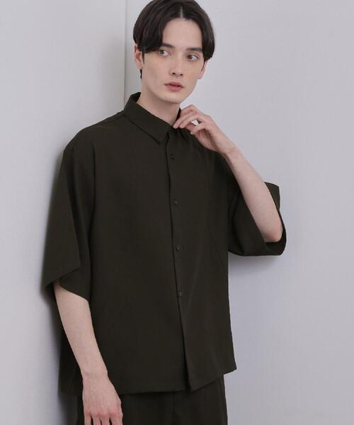tk.TAKEO KIKUCHI(ティーケータケオキクチ)の「【UVカット/ストレッチ】NEUTRAXシリーズ 半袖シャツ(シャツ/ブラウス・メンズ・ブラウン系その他/ブラック/グレー・02/01/03)」の7枚目の写真