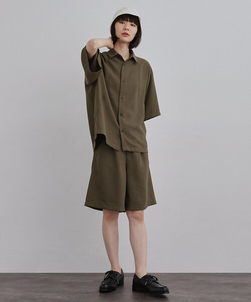 tk.TAKEO KIKUCHI(ティーケータケオキクチ)の「【UVカット/ストレッチ】NEUTRAXシリーズ 半袖シャツ(シャツ/ブラウス・メンズ・ブラウン系その他/ブラック/グレー・02/01/03)」の21枚目の写真