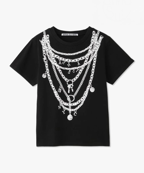 ANNA SUI アナスイ　カットソー ANNA SUI NYC / アナスイエヌワイシー フェイクアクセサリープリントT