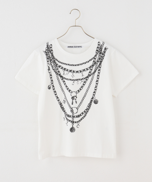 anna sui nyc(アナ スイ エヌ ワイ シー)の「ANNA SUI NYC / アナスイエヌワイシー フェイクアクセサリープリントTシャツ(Tシャツ/カットソー・レディース・ブラック/ホワイト・FREE)」の12枚目の写真