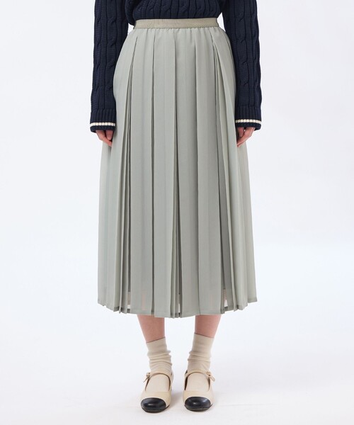 MACKINTOSH PHILOSOPHY(マッキントッシュ フィロソフィー)の「【WEB&一部店舗限定】【WILLINGHAM SKIRT(ウィリングハムスカート)】トリプルプリーツ(スカート・レディース・ブルー系その他3/ダークネイビー・38/36)」の5枚目の写真