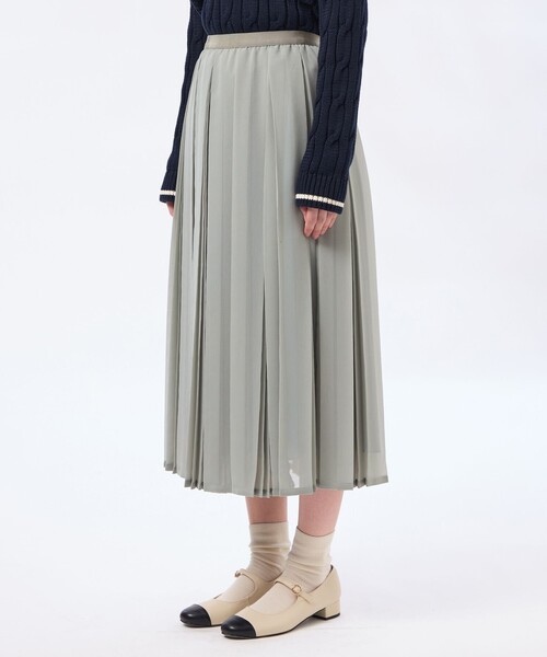 MACKINTOSH PHILOSOPHY(マッキントッシュ フィロソフィー)の「【WEB&一部店舗限定】【WILLINGHAM SKIRT(ウィリングハムスカート)】トリプルプリーツ(スカート・レディース・ブルー系その他3/ダークネイビー・38/36)」の6枚目の写真
