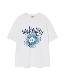 ビッグリリー半袖Tシャツホワイト