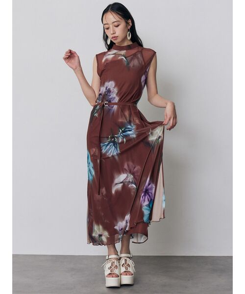 MURUA（ムルーア）の「ブラーフラワーワンピース（ワンピース・レディース・ブラウン/ブルー/ブラック・FREE）」の16枚目の写真