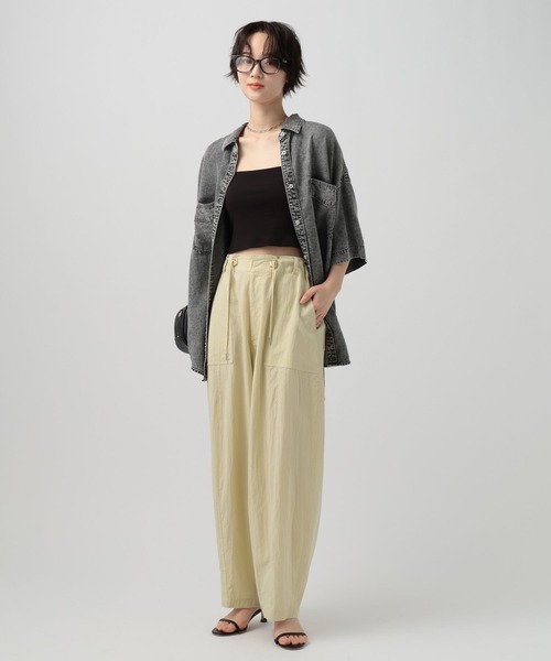 BAYFLOW（ベイフロー）の「[スタイルアップなカーブシルエット]フィブリルベイカーパンツ（その他パンツ・レディース・チャコールグレー/クリーム/ライラック・SMALL/MEDIUM）」の7枚目の写真