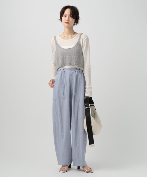 BAYFLOW（ベイフロー）の「[スタイルアップなカーブシルエット]フィブリルベイカーパンツ（その他パンツ・レディース・チャコールグレー/クリーム/ライラック・SMALL/MEDIUM）」の9枚目の写真