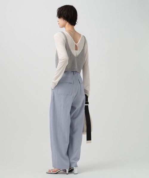 BAYFLOW（ベイフロー）の「[スタイルアップなカーブシルエット]フィブリルベイカーパンツ（その他パンツ・レディース・チャコールグレー/クリーム/ライラック・SMALL/MEDIUM）」の10枚目の写真