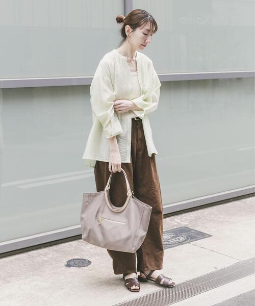 ITEMS URBANRESEARCH（アイテムズ アーバンリサーチ）の「ドットボタンシアーシャツ（シャツ/ブラウス・レディース・ミント/ライトベージュ/ブラウン・FREE）」の7枚目の写真