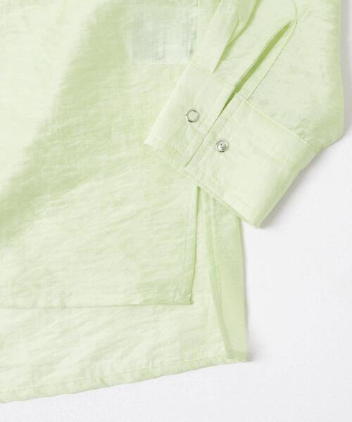 ITEMS URBANRESEARCH（アイテムズ アーバンリサーチ）の「ドットボタンシアーシャツ（シャツ/ブラウス・レディース・ミント/ライトベージュ/ブラウン・FREE）」の12枚目の写真