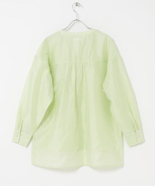 ITEMS URBANRESEARCH（アイテムズ アーバンリサーチ）の「ドットボタンシアーシャツ（シャツ/ブラウス・レディース・ミント/ライトベージュ/ブラウン・FREE）」の13枚目の写真