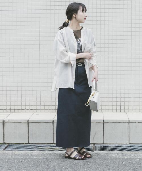 ITEMS URBANRESEARCH（アイテムズ アーバンリサーチ）の「ドットボタンシアーシャツ（シャツ/ブラウス・レディース・ミント/ライトベージュ/ブラウン・FREE）」の20枚目の写真