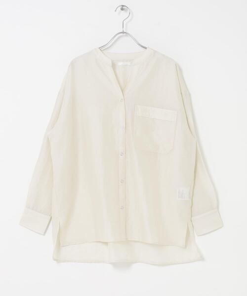 ITEMS URBANRESEARCH（アイテムズ アーバンリサーチ）の「ドットボタンシアーシャツ（シャツ/ブラウス・レディース・ミント/ライトベージュ/ブラウン・FREE）」の21枚目の写真