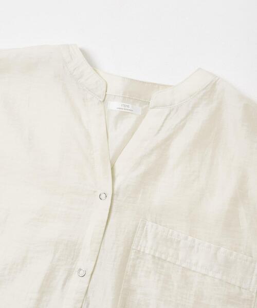ITEMS URBANRESEARCH（アイテムズ アーバンリサーチ）の「ドットボタンシアーシャツ（シャツ/ブラウス・レディース・ミント/ライトベージュ/ブラウン・FREE）」の22枚目の写真