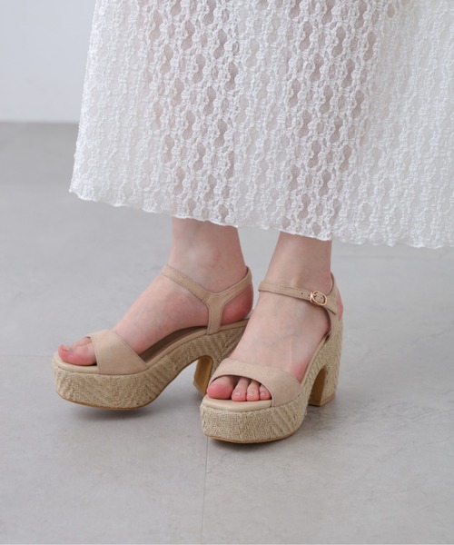 FREE'S MART（フリーズマート）の「◆バックルジュートサンダル（サンダル・レディース・ブラック/ブラウン/ホワイト・MEDIUM/SMALL）」の5枚目の写真