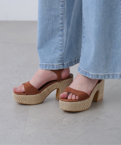 FREE'S MART（フリーズマート）の「◆バックルジュートサンダル（サンダル・レディース・ブラック/ブラウン/ホワイト・MEDIUM/SMALL）」の6枚目の写真