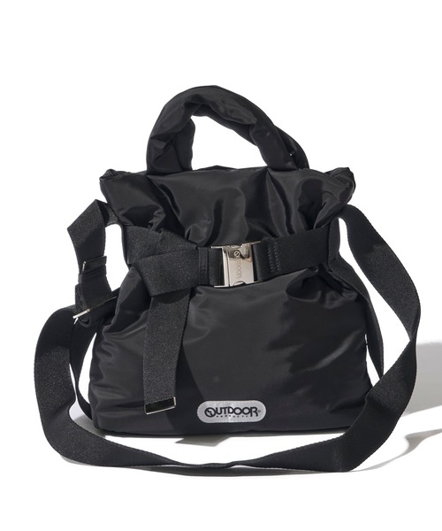 OUTDOOR PRODUCTS(アウトドアプロダクツ)の「【OUTDOOR PRODUCTS / アウトドアプロダクツ】2way Belt Tote 巾着型 ベルトデザイン トートバッグ(トートバッグ・レディース・アイボリー/ブラック/モカ・FREE)」の2枚目の写真