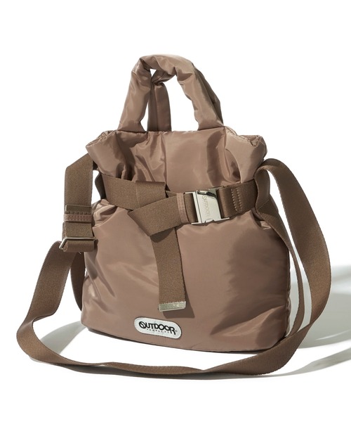 OUTDOOR PRODUCTS(アウトドアプロダクツ)の「【OUTDOOR PRODUCTS / アウトドアプロダクツ】2way Belt Tote 巾着型 ベルトデザイン トートバッグ(トートバッグ・レディース・アイボリー/ブラック/モカ・FREE)」の9枚目の写真