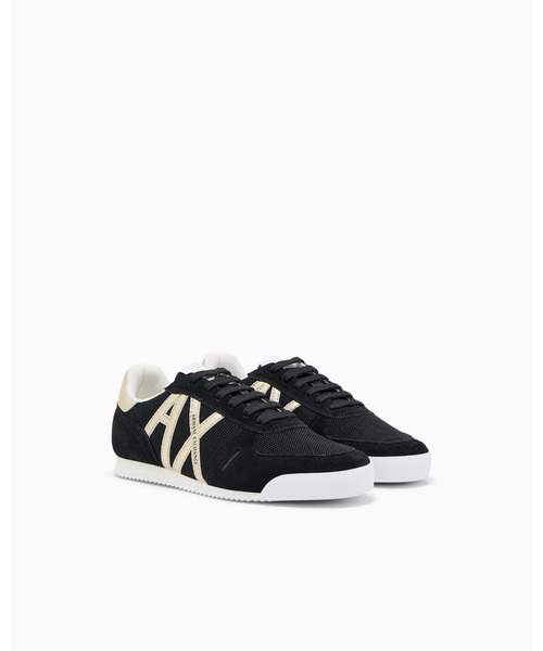 ARMANI EXCHANGE(アルマーニエクスチェンジ)の「【A|X アルマーニ エクスチェンジ】<ZOZO限定>AXロゴ スエードレースアップスニーカー(スニーカー・レディース・ベージュ/ブラック×ゴールド・38/37/39/36/35)」の8枚目の写真