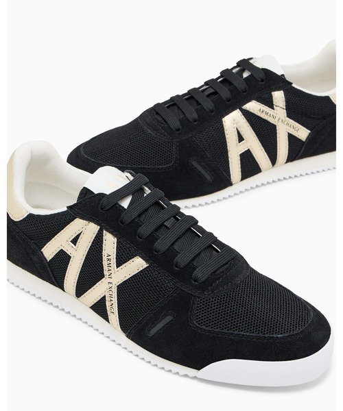 ARMANI EXCHANGE(アルマーニエクスチェンジ)の「【A|X アルマーニ エクスチェンジ】<ZOZO限定>AXロゴ スエードレースアップスニーカー(スニーカー・レディース・ベージュ/ブラック×ゴールド・38/37/39/36/35)」の12枚目の写真