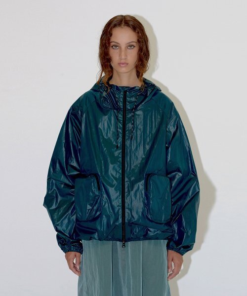 DIAGONAL(ダイアゴナル)の「TWO WAY HOODIE JUMPER (green)(ナイロンジャケット・レディース・その他・FREE)」の1枚目の写真
