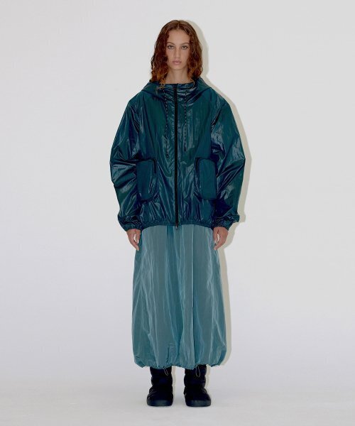 DIAGONAL(ダイアゴナル)の「TWO WAY HOODIE JUMPER (green)(ナイロンジャケット・レディース・その他・FREE)」の5枚目の写真