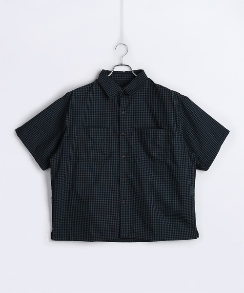 WESTSEA(ウエストシー)の「チェック柄 半袖シャツ オーバーサイズ ワイドシルエット レギュラーカラーシャツ(シャツ/ブラウス・メンズ・ホワイト/チャコール/ネイビー・M/L)」の7枚目の写真