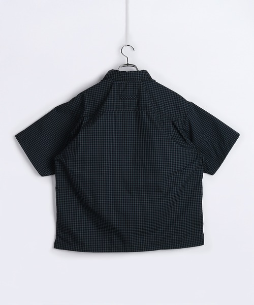 WESTSEA(ウエストシー)の「チェック柄 半袖シャツ オーバーサイズ ワイドシルエット レギュラーカラーシャツ(シャツ/ブラウス・メンズ・ホワイト/チャコール/ネイビー・M/L)」の8枚目の写真