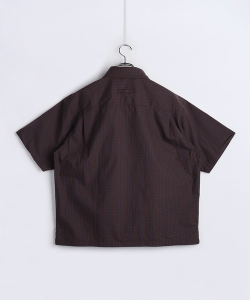 WESTSEA(ウエストシー)の「チェック柄 半袖シャツ オーバーサイズ ワイドシルエット レギュラーカラーシャツ(シャツ/ブラウス・メンズ・ホワイト/チャコール/ネイビー・M/L)」の5枚目の写真